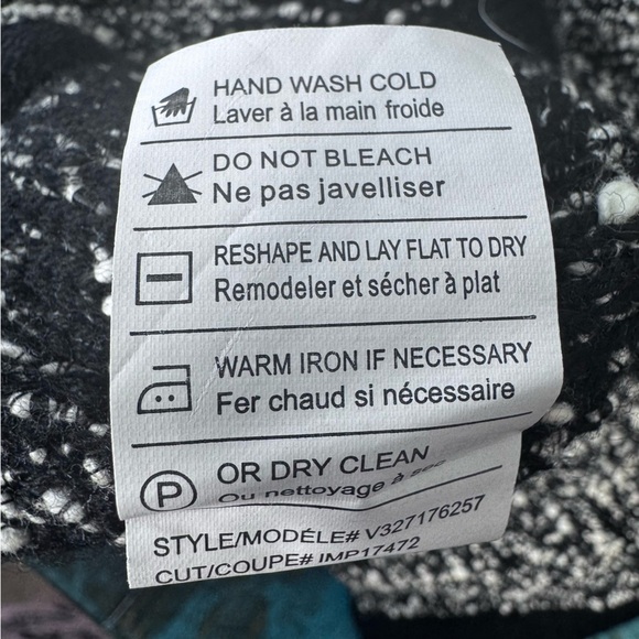 Vince Cotton Wool Blend Knit Open Front Cardigan Black Grey Sweater Size XL - Picture 9 of 10